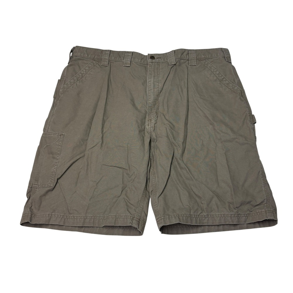 Carhartt B147 LBR Mens 44X10 Original Fit Canvas Work Shorts Brown Khaki Utility